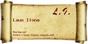 Laus Ilona névjegykártya